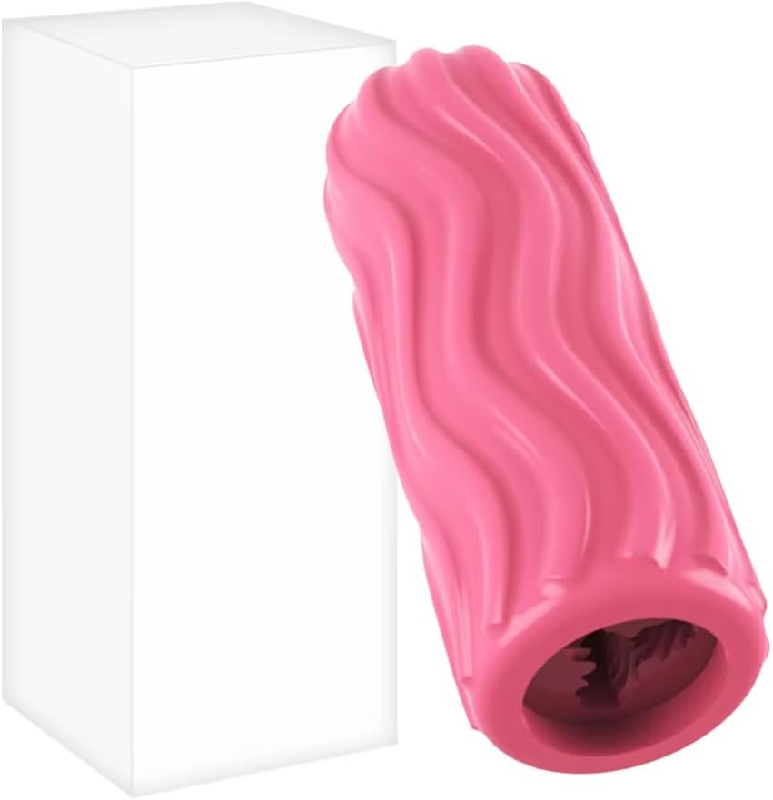 Super Tight Male Masturbator Cup Tiny Glans Desensitization Adult Sex Toy Pocket Pussy, 4.3inch Male Handjob Penis Training Delay Ejaculation for Men 3D Realistic Texture Oral Sex Male Masturbators