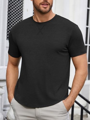 UNCLECAT Mens T-Shirts Short Sleeve Crew Neck T Shirt Casual Summer Classic Basic Tee Shirts - Image 5