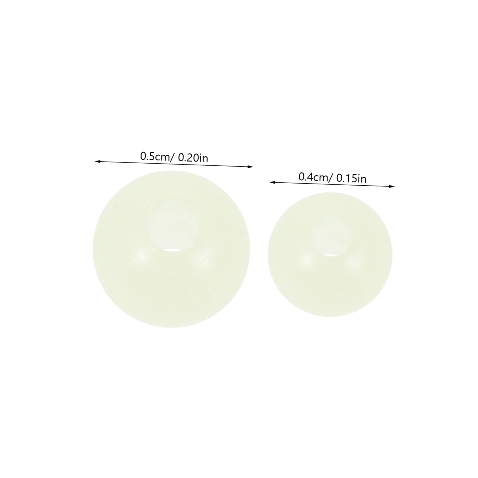 GOOHOCHY Glow in Dark Fishing Beads 200pcs Lure Beads Fluorescent for Sea Lake River Lure Tools