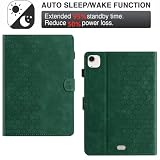 Rosbtib Etui na iPada Air 27.9 cm (M3/M2 2025/2024) / iPad Pro 11 wszystkie modele etui ze stojakiem z gniazdem na karty, sześciokątny teksturowany wzór etui ze sztucznej skóry do iPada Air 4/5 27.7