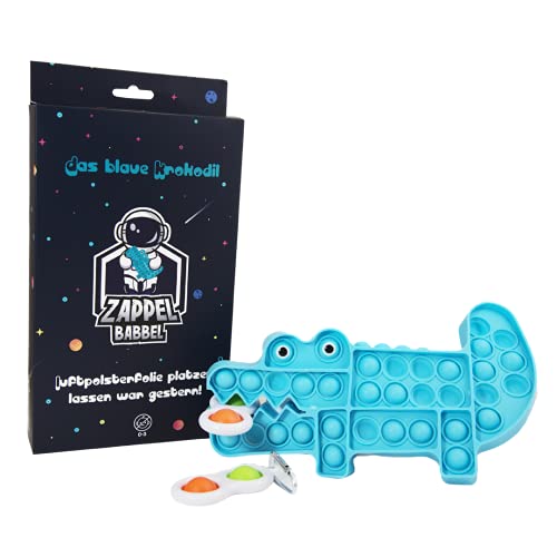 Viwanda Jouet sensoriel en forme de crocodile bleu - Pour soulager le stress - Idée cadeau Cover