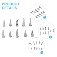 Lötspitzen Set 10-teilig kompatibel mit Weller WSD81 WD1000 WSP80 WP80 für LT Serie LTO LTS LTA LTB LTC LTL LTBB LTCC LTKN robuste Struktur hohe Härte – Ansicht 6