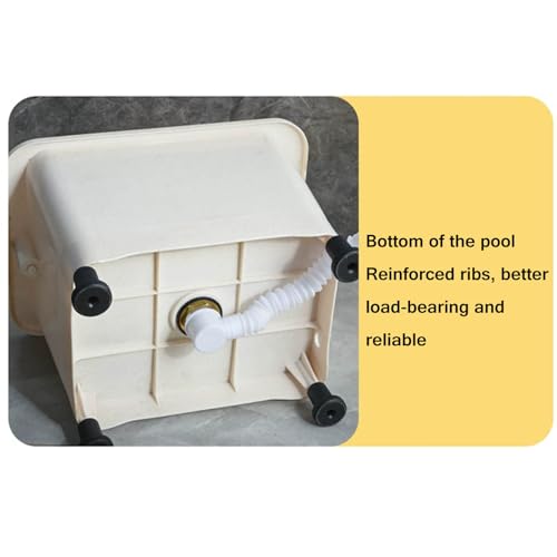 Seau à vadrouille rectangulaire avec robinet intégré pour évier utilitaire
