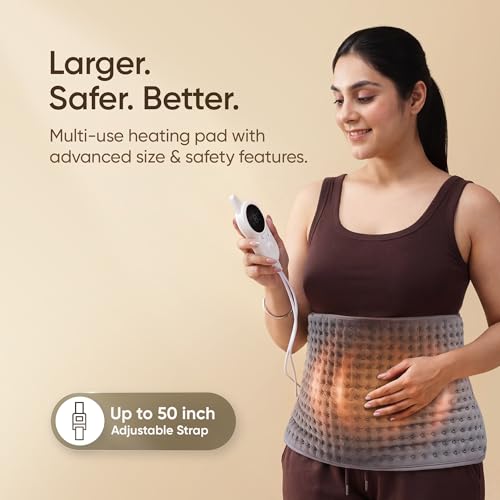 Image of Frido Orthopaedic Electric Heating Pad for Pain Relief with 9 Temperature Settings (40-65C), Heat Therapy Pad for Back, Shoulders, Thighs & Period Cramps, Auto Shut-Off with 4 Preset Timers, Machine Washable