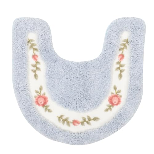 VALICLUD 1 Pieza Alfombra Antideslizante U Shaped para Baño Cojín Decorativo de Inodoro Suave y Absorbente Aleatorio para