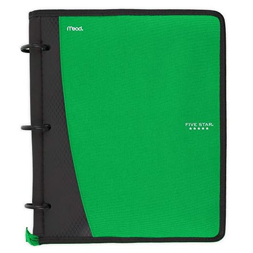 Five Star Flex Hybrid NoteBinder, 1 Inch Ring Binder, Notebook and Binder All-in-One, Electric Green (73416)