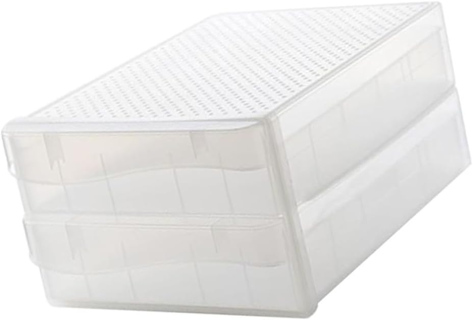 Egg Storage Box Refrigerator Organizer PP 60 Grid Double Layer