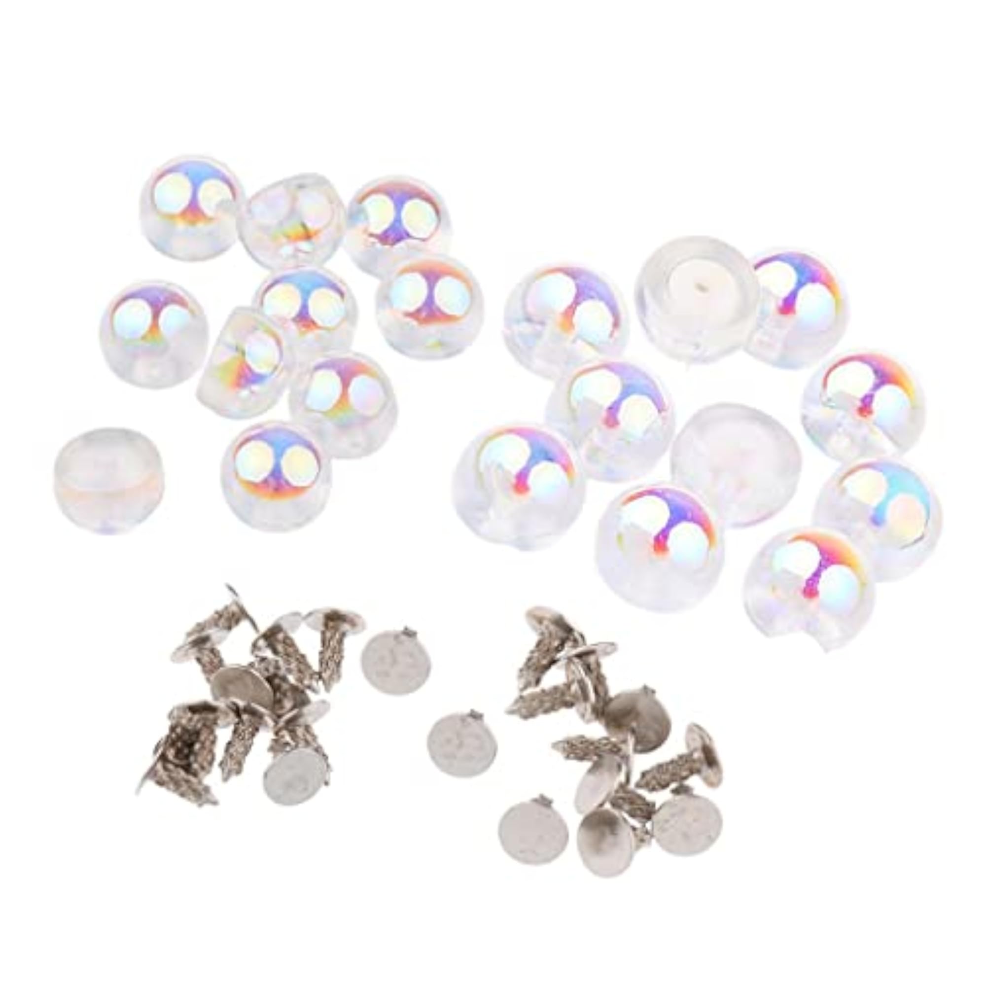 20 Sets Pearl Beads Rivet Studs Decorative Buttons for Leathercraft
