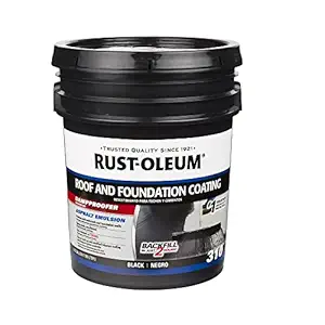 Rust-Oleum Foundations Wall Damp/Waterproof Roof Coating Paint (18 L, Black)