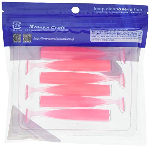 メジャークラフト ワーム ジグパラワインドスリム用シャッドテールワーム JPWS-ST #GPK 夜光ピンク シャッドテール 2枚目