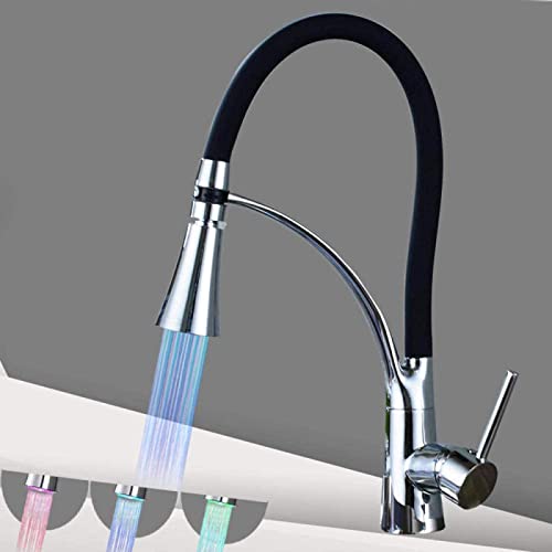 �L�b�`���p�S�[���f�����␅�֌� LED���C�g�t���V���N�~�L�T�[�^�b�v �f�b�L�}�E���g�� 360�x��]�l�b�N - �S�[���f���i�N���[��LED a�j