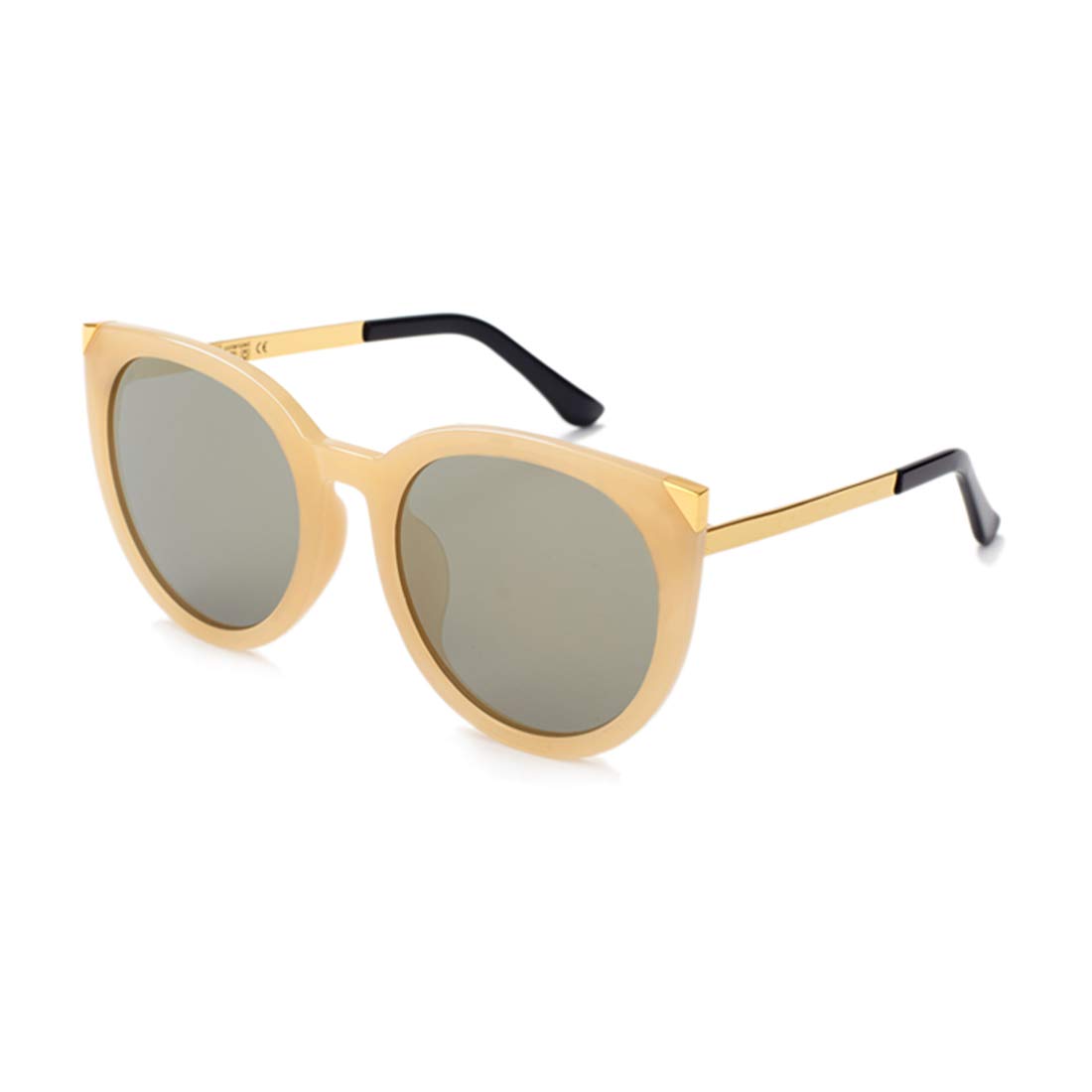 Vintage Cat Eye Polarized Sunglasses with Composite Frame Vintage Cat Eye Sunglasses for Women - Small Half-Frame  main image 3