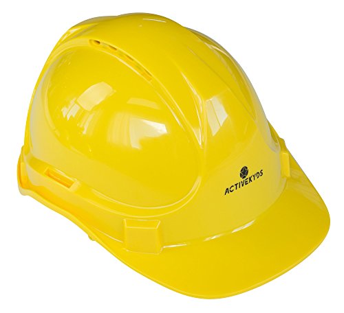 Active Kyds Adjustable Yellow Hard Hat for Kids Construction Costume (Medium)