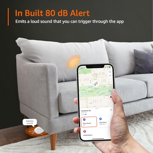 Image of Amazon Basics Aero Tag for iOS | Apple Find My Network Tracker | Bluetooth 5.3 | No SIM Needed | Anti-Lost & Loud 80dB Alert | Item Finder- Keys, Wallets, Bags |Lightweight & 1-Year Battery(White)