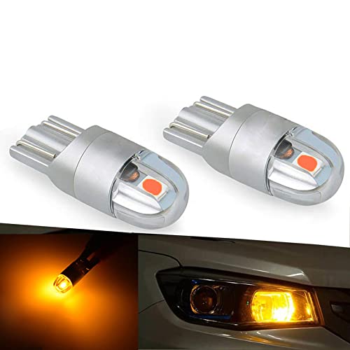 SageSunny T10 W5w Led Feu de Position Veilleuses 12v 3000K Ambre Orange 168 194 Led Clignotant pour Ampoule Plaque Led Veilleuse Moto -Une Garantie D'un An