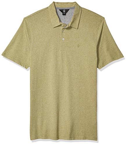 Volcom Men's Wowzer Modern Fit Cotton Polo Shirt, Green, Medium