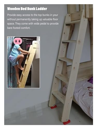 Escalera de cama tipo loft de 1,25 m robusta para evitar caídas en literas 3