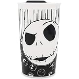 Silver Buffalo Disney Nightmare Before Christmas Jack with Bones Ceramic Travel Mug, 10 Ounces
