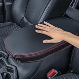 Htufrey Center Console armrest Cover for Toyota RAV4 Accessories 2022 2021 2020 2019, Slide-in fine Leather Center Console armrest Cover, Red