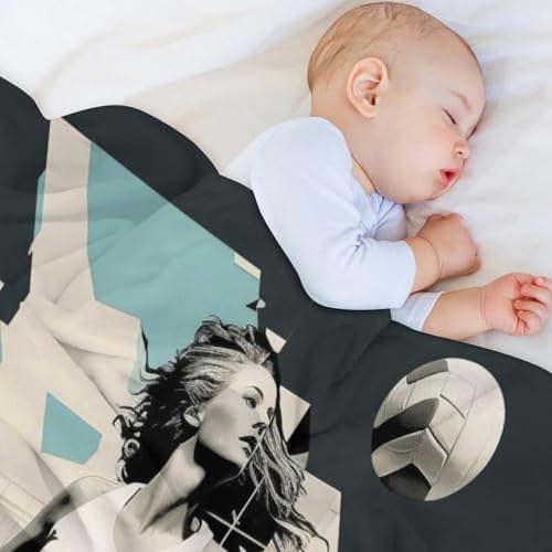 Couverture Motif Volley-Ball Impression 3D : Cadeau Idéal Linge de Lit