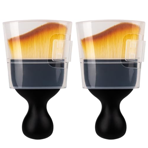 2PCS Car Interior Detailing Brush, Auto Car Detailing Brush Dusting Brush, Soft Bristles Car Interior Cleaning Tool for Dashboard Interior, Exterior, Skylight, Leather, Dust Brush (Black)