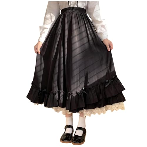 Conjunto de falda larga japonesa para paseos urbanos y tardes de café