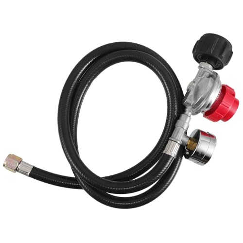 UPKOCH Regulador de Presión de Gas Ajustable de Alta Presión 0-30 PSI con Interfaz Estándar 3/8 y Entrada Qcc1 para Parrillas BBQ y Estufas de Gas