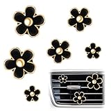【Package Included】 This set includes six white flower-shaped car air fresheners vent clips in two sizes: large (3.3 cm) and medium (3 cm). 【Durable Construction】: Made from high-quality alloy material, these car air fresheners vent clips are tear-res...