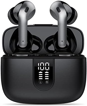 Wireless Headphones,Taopod X08 Bluetooth Headphones Wireless Earbuds With Microphone,40h Playtime Touch Control Ipx7 Waterproof Running Headphones(Black)