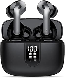 Wireless Headphones,Taopod X08 Bluetooth Headphones Wireless Earbuds With Microphone,40h Playtime Touch Control Ipx7 Waterproof Running Headphones(Black)