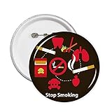 Klassifizierung: Anstecker Anstecker mit Logo, Rauchstopp, Art-Deco, Geschenk, Mode, Anstecknadeln, Emblem, Zubehör, Dekoration, 5 Stück