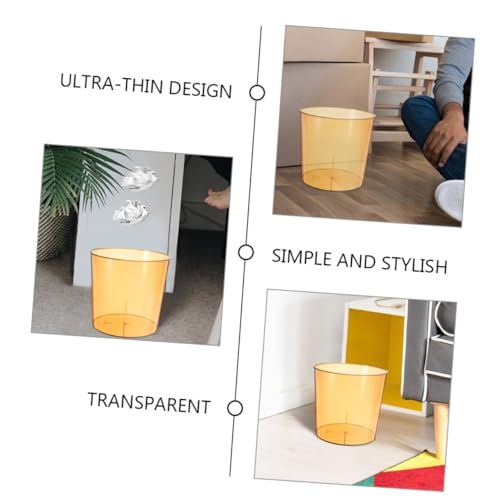 Caneca de basura transparente liviana para oficina y hogar miniatura 7