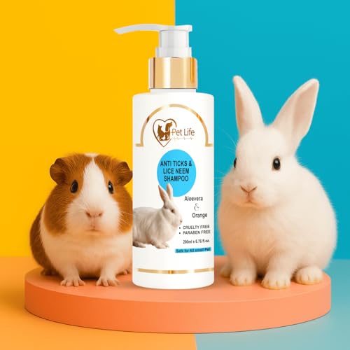 Image of Pet Life Anti Ticks & Lice Neem Small Pet Shampoo Help in Ticks, Fleas, Lice & Mites - Anti Ticks Shampoo for Small Pet, Rabbit, Rat & All Small Pet Breed - 200Ml