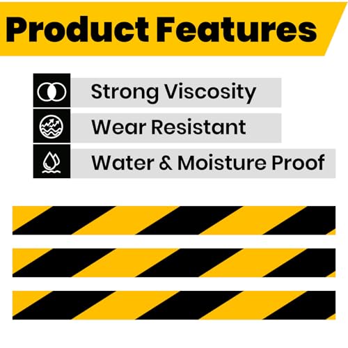 Adhes Tape Pursuit Of Perfection QWJC15-F Adhes Black And Yellow Safety Tape thumb #2