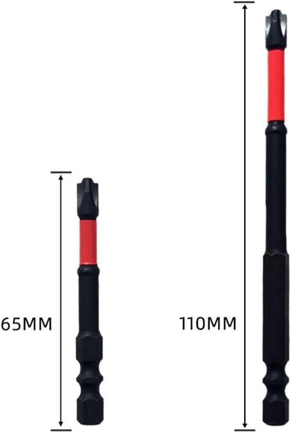 Screwdriver Set 4-Piece Set of Electrician'S Special Screwdriver Bits Fph2 Red (65mm, 110mm 2 Each) Screw Driver Set Kit,Juego De Destornilladores,Magnetic Screwdriver Set