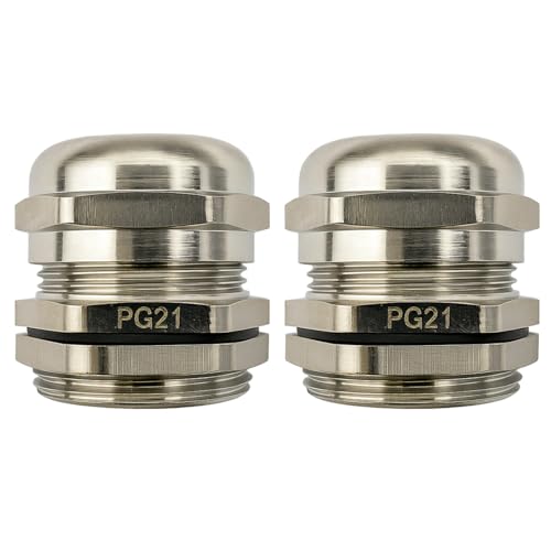 Gebildet Presse-étoupe en Métal, PG21 13-18mm Plastique Étanche Réglable IP68 Joint de Presse-étoupe avec Joints en Caoutchouc, Protecteur de Fil