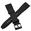 YISIWERA 20 mm 22 mm Rubber Watch Strap Premium Crafter Silicone Universal Curved Ends Watch Strap Brushed Stainless Steel Pin Buckle for Men Women, 20mm #1