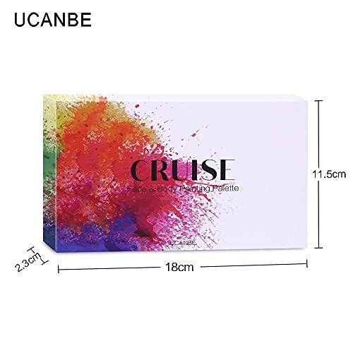 Ucanbe Face Body Paint Set, 15 Colors Painting Palette Makeup Kit With 10 Pcs Professional Artist Brushes For Halloween Cosplay Party #TOP7