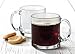 Bexter Pack of 2 Clear Glass Coffee Mugs – 13 oz Heavy-Duty Thick-Walled Cups for Hot Beverages – Durable, Elegant, Heat-Resistant Glassware for Coffee, Tea, Lattes, and More