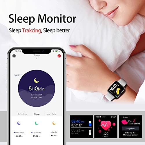 Smartwatch, 1.54'' Fitness Tracker For Men Women, Fitness Watch With Heart Rate And Sleep Monitor, Activity Tracker With Ip68 Waterproof Pedometer Tracker Watch For Android Ios #TOP3