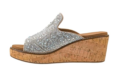 Corkys Footwear Women's Neon Moon 2.5-Inch Wedge, Featuring A Chic-Western Stitch Design on the Upper, Soft and Cushioned EVA Insoles For All Day Wear