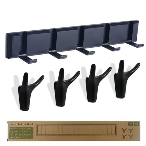 SHEGZHUC Perchero de Pared Plegable 5 Ganchos