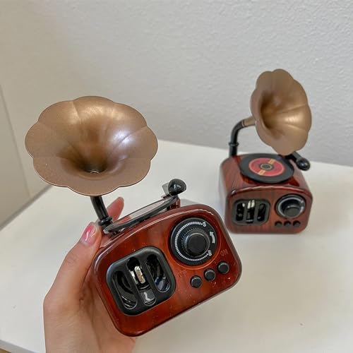 Image of AUGEN Exclusive Music Box Musical 360 rotatable Carousel Children's Wooden Men and Women Birthday Creative Christmas Valentine's Day Gift Home Decoration (Phonograph)