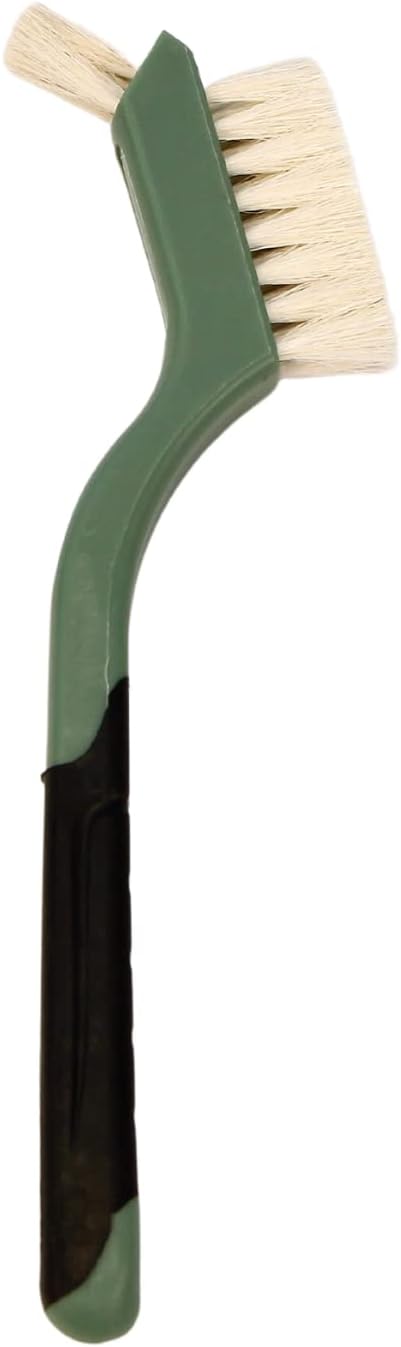 Snout and ShellTurtle Cleaning Brush Remove Aquatic Mud, Dirt, & Contaminants from Tortoises Shells & Promoting Shell Health - Goat Hair Bristle Brush with Grip Rubber Handle - Green