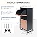 ALBAD Package Delivery Boxes with Lockable Secure Compartment, Anti-Theft Baffle Parcel Drop Box, and Waterproof Design for Porch and Curbside Delivery (Woodgrain)