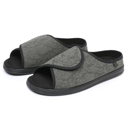 Pantoufles orthopédiques bumuam chaussons diabétiques bout ouvert pour la maison