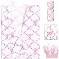 Hjvvr Pink Tissue Paper, 20 Sheets, 50x35cm, Wedding & Birthday Gift Wrapping Tissue Paper