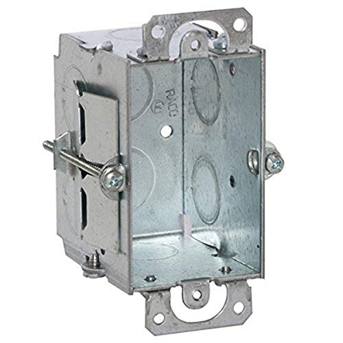 Hubbell Raco 506 2-1/2-Inch Deep, Gangable, 1/2-Inch End Knockouts Old Work Clips 3-Inch by 2-Inch Switch Box by RACO - Used condition - US$7.36