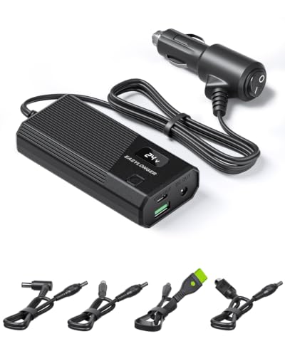 EASYLONGER Car Adapter for CPAP DC 12/24V Converter CPAP Power Cord 84W Car Charger with 4 DC CPAP Cables for ResMed S9/ AirSense 10/ AirCurve 10/ AirMini/AirSense 11/ Philips Dreamstation etc