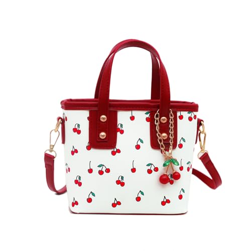 Small Cute Cherry Purse for Women, Vegan Lerther Crossbody handbag Tote Bag